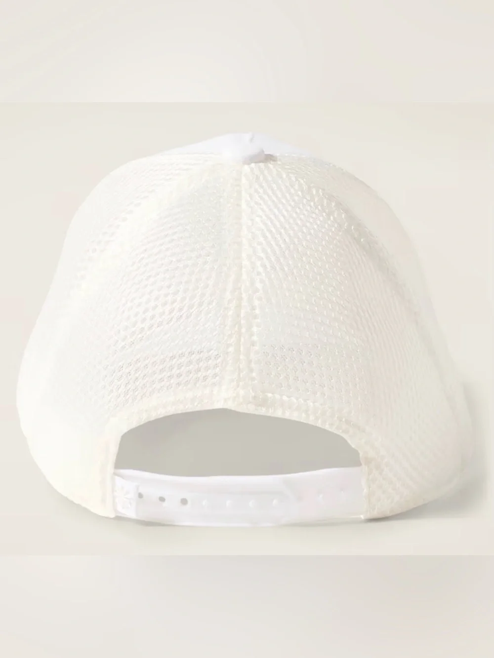 NWT Unisex ATHLETA White Embroidered Truckers Hat Baseball Cap